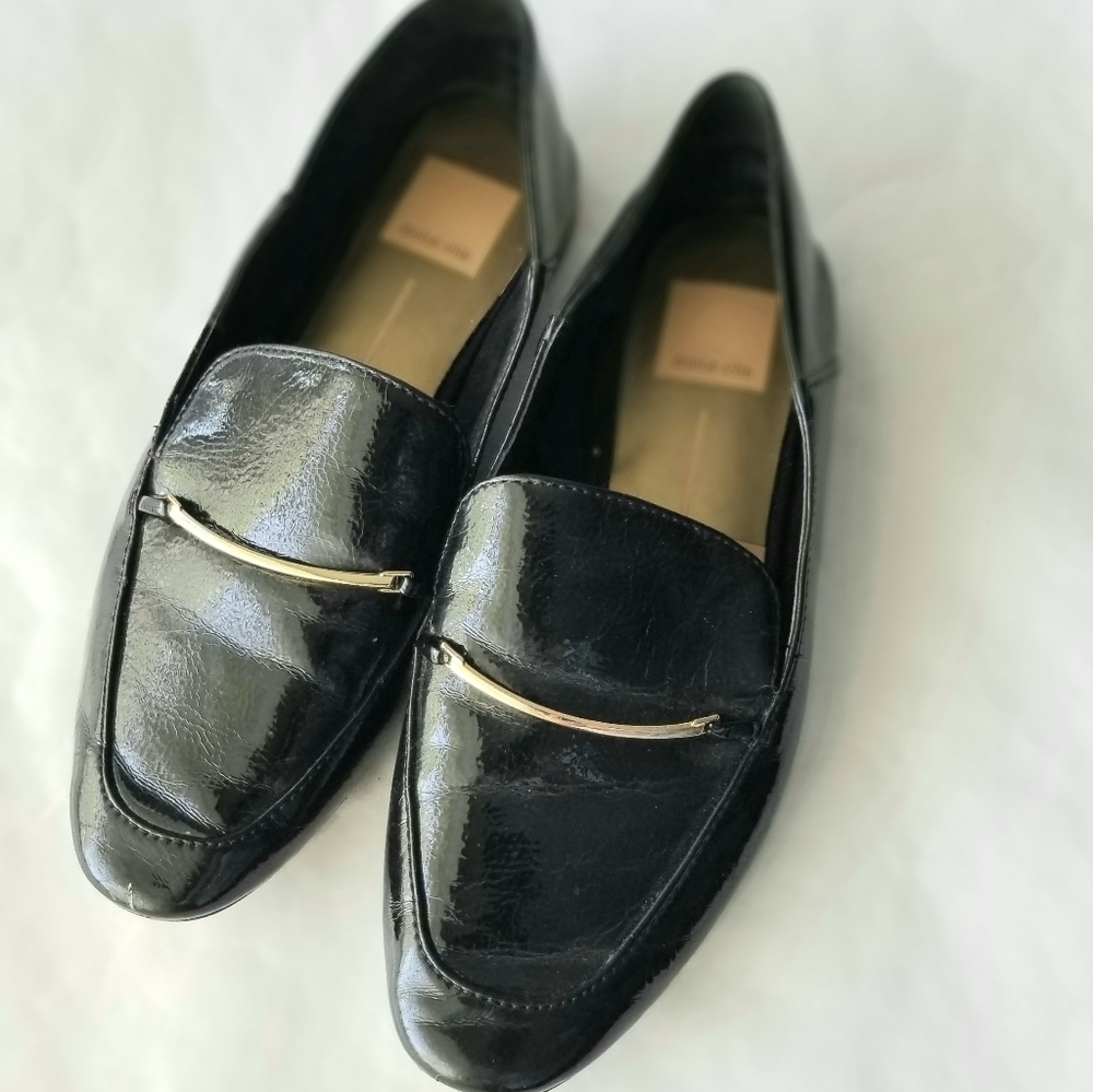 Dolce Vita black patent mules